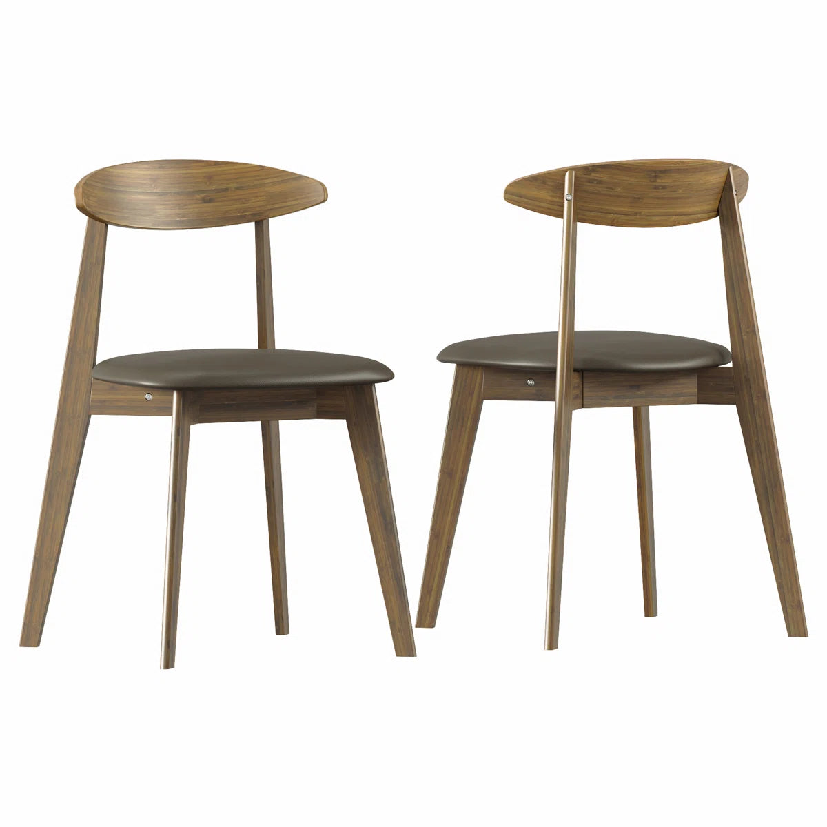 Seat with Ergonomic Back Support – Modern Scandinavian Dining Chair, Sturdy Hardwood Frame & Soft Fabric Upholstery for Kitchen, Cafe, or Office (Set of 2)
